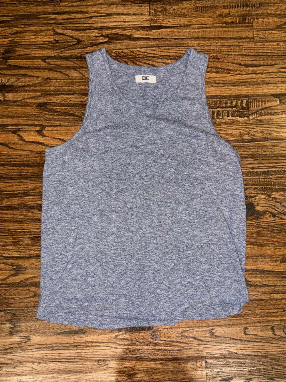 Kith Classics LaGuardia Program Cropped Tank Top Heather Blue Size Large